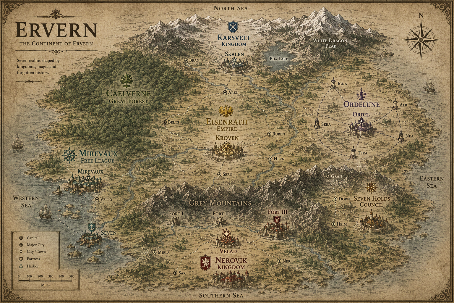 Ervern continent master map